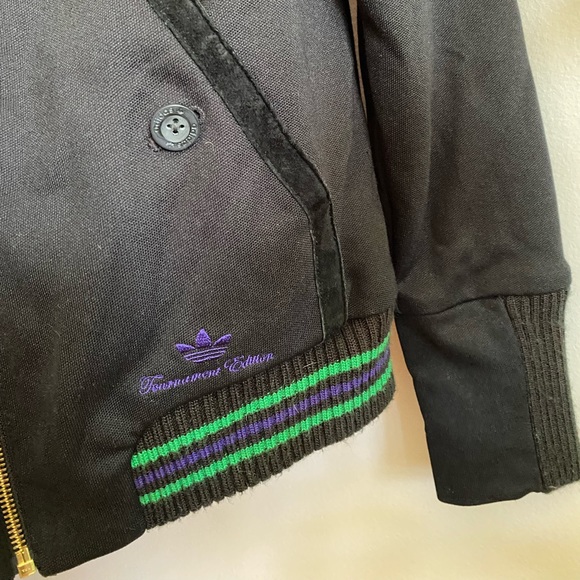 Tournament edition suede detailed Adidas jacket size medium women’s - Picture 3 of 7